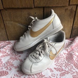Women’s Gold Nike Classic Cortez